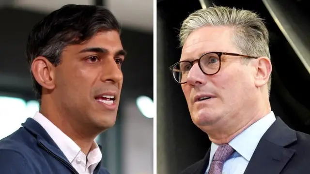 A composite image of Rishi Sunak and Keir Starmer