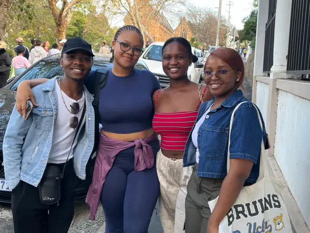 University students Sandile Mpembe, Lilitha Sibanyoni, Angela Kekana and Sinenkosi Khumalo