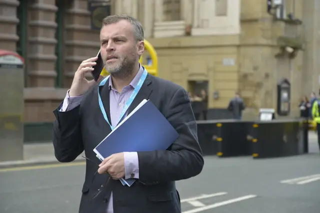 Tim Montgomerie, the founder of the website ConservativeHome.com and a columist for The Times, attending the Conservative Party conference in Manchester,