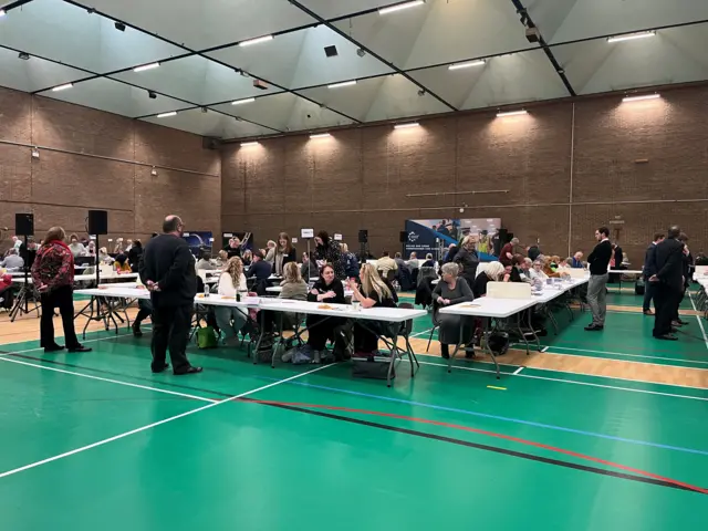 The Cleveland Police and Crime Commissioner count at Thornaby Pavillion.