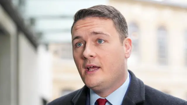 Shadow Health Secretary Wes Streeting speaks to the media outside BBC Broadcasting House, after appearing on the 'Sunday with Laura Kuenssberg', in London, Britain, April 28, 2024.