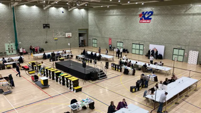 Vote count in Crawley