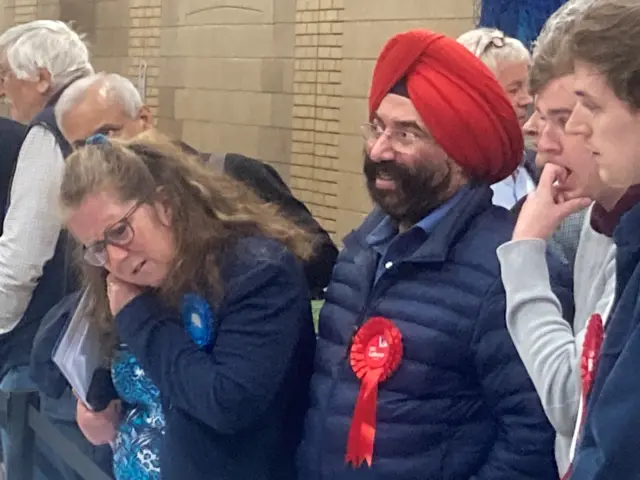 Candidates and supporters in Wokingham waiting for results