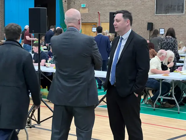 Ben Houchen waiting at the count in Thornaby