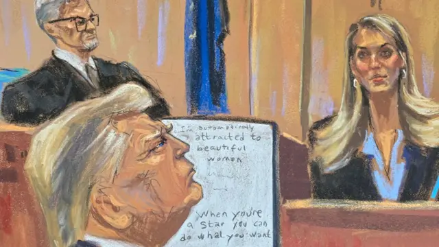 Hope Hicks, a former top aide to former US President Donald Trump, testifies during Trump's criminal trial before Justice Juan Merchan on charges that he falsified business records to conceal money paid to silence porn star Stormy Daniels in 2016,