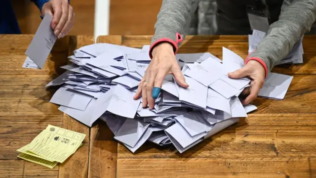 Votes being counted