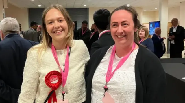 Daisy Creedon-Blakemore at the count with her mum