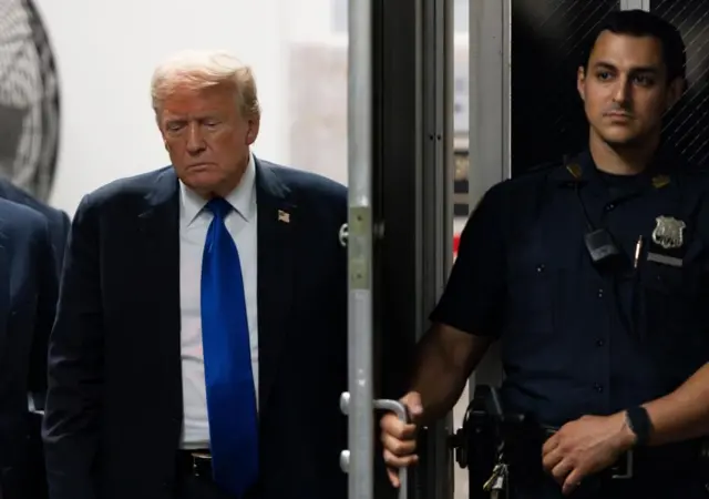 Donald Trump in court in New York