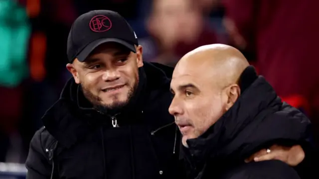 Vincent Kompany and Pep Guardiola