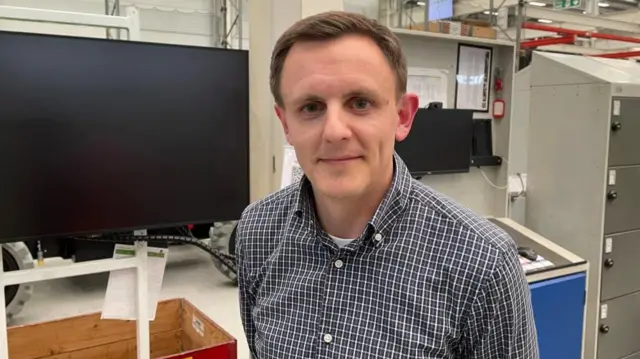 Nick Fox, 35, environment, health and safety officer at Niftylift, who asked Prime Minister Rishi Sunak about partygate during Q&A with members of staff during Sunak's visit to Niftylift in Milton Keynes, Buckinghamshire