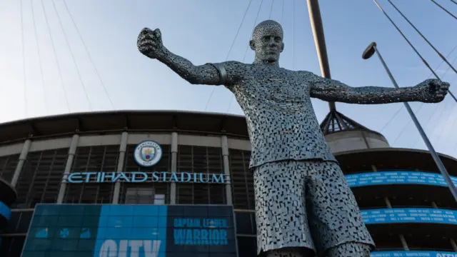 Vincent Kompany statue at Etihad Stadium