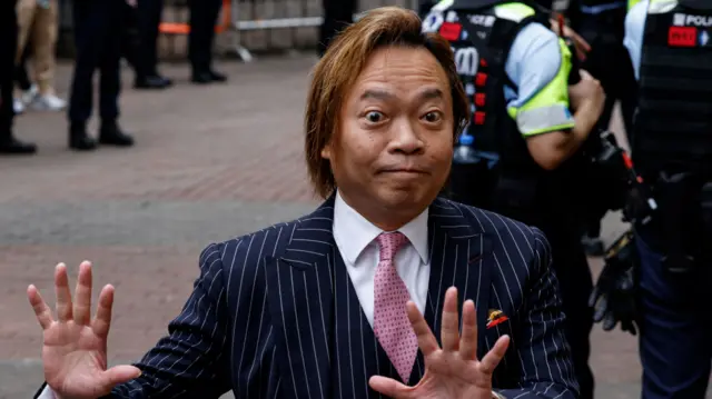 Lawrence Lau Wai-chung arrives at the West Kowloon Magistrates' Courts building, before the verdict of the 47 pro-democracy activists charged under the national security law, in Hong Kong, China, May 30, 2024.