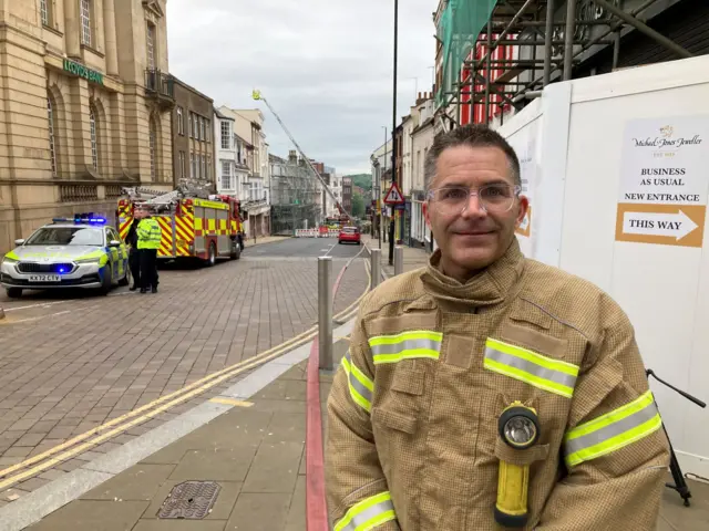 Simon Tuhill standing in Bridge Street