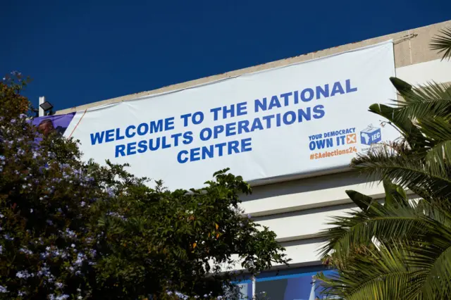 The official results centre in Midrand.