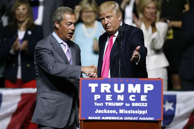 Trump and Farage in 2016