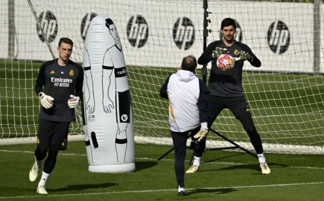 Thibaut Courtois and Andriy Lunin