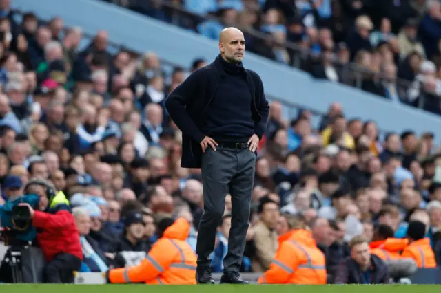 Pep Guardiola the head coach / manager of Manchester City during the Premier League match between Manchester City and Wolverhampton Wanderers