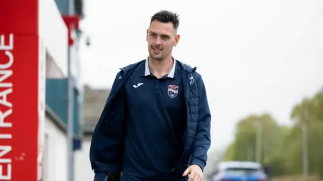 Ross County's Ross Laidlaw arrives before a cinch Premiership match between Ross County and Hibernian at the Global Energy Stadium, on May 04, 2024, in Dingwall, Scotland. (Photo by Ross Parker / SNS Group)