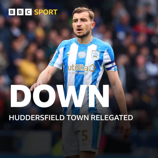 Huddersfield relegated graphic