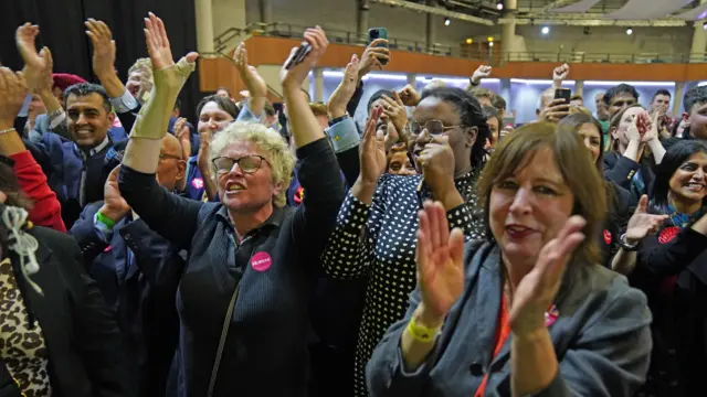 Labour supporters celebrate