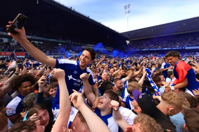 Ipswich players celebrate