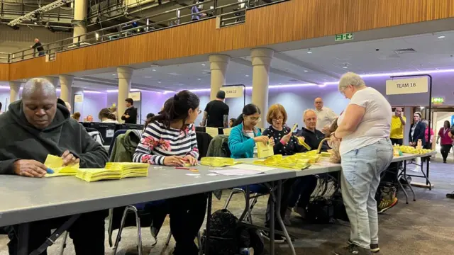 Votes being counter in Birmingham