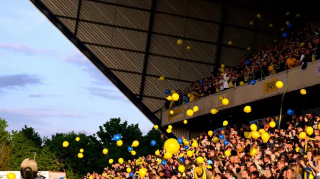 Balloons at the Kassam Stadium