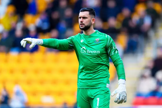 St Johnstone goalkeeper Dimitar Mitov