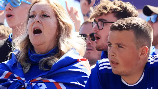 Ipswich fans outside Portman Road