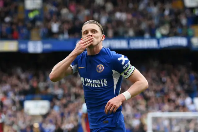 Conor Gallagher celebrates against West Ham