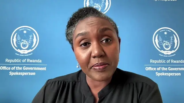 Yolande Makolo speaking from a studio