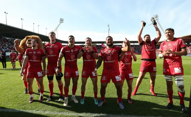 Toulouse celebrate beating Exeter