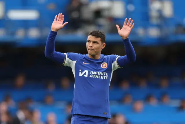 Thiago Silva before kick-off