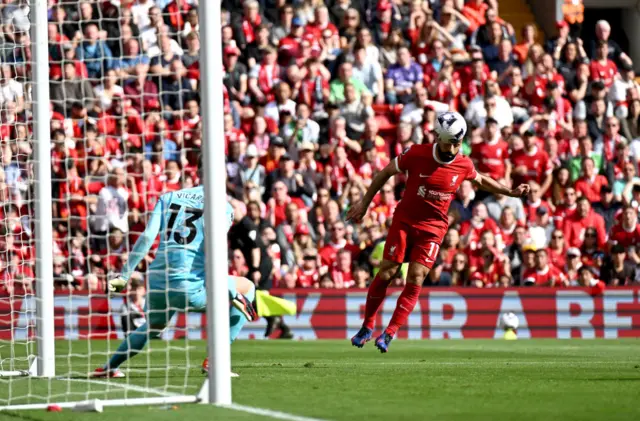 Salah scores at Anfield