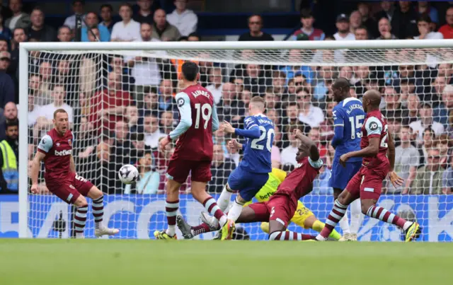 Cole Palmer scores against West Ham