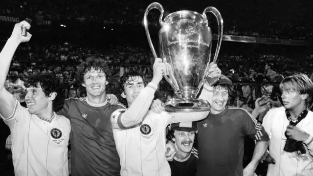 Aston Villa lift the European Cup