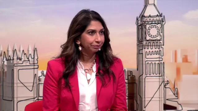 Suella Braverman in the studio