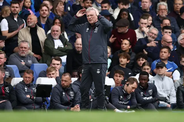 David Moyes on the touchline