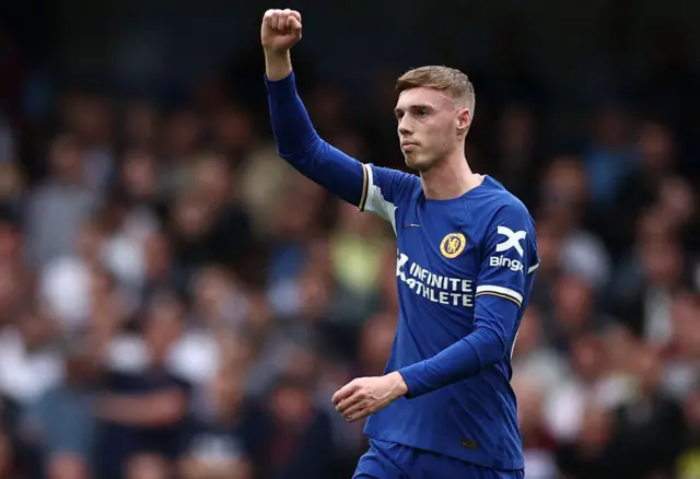 Cole Palmer celebrates goal against West Ham