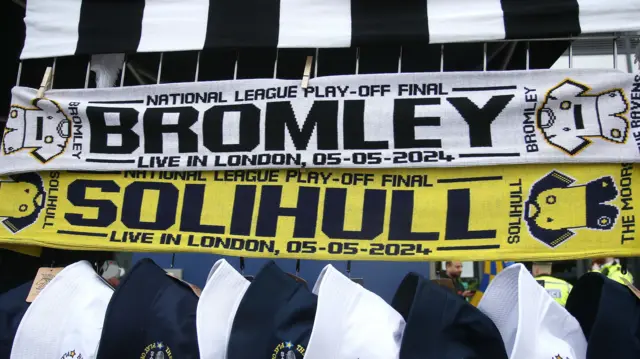 Bromley and Solihull scarves at Wembley