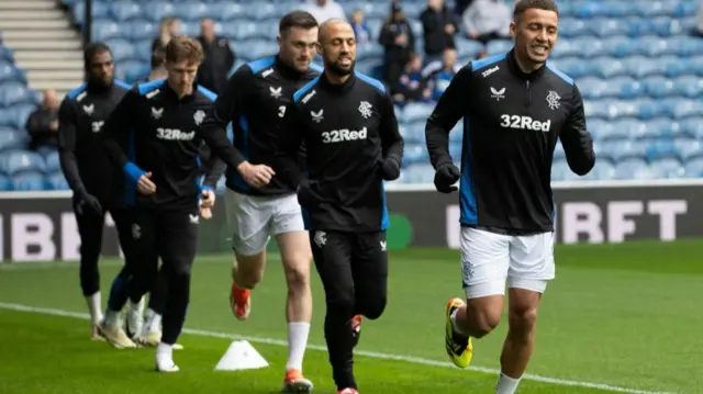 Rangers warm-up