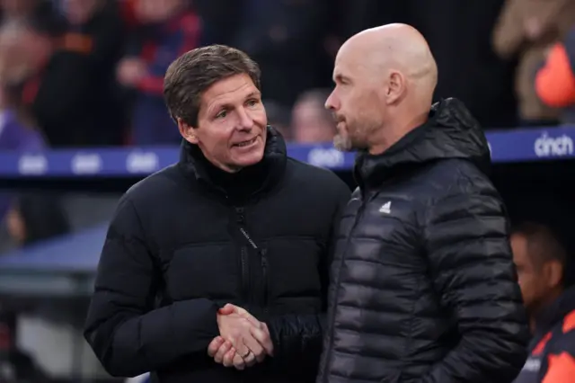 Oliver Glasner and Erik ten Hag