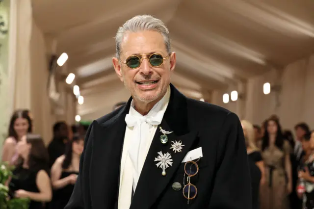 Jeff Goldblum attends The 2024 Met Gala Celebrating "Sleeping Beauties: Reawakening Fashion" at The Metropolitan Museum of Art on May 06, 2024 in New York City