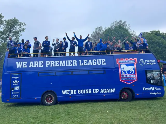 Ipswich players at Christchurch Park