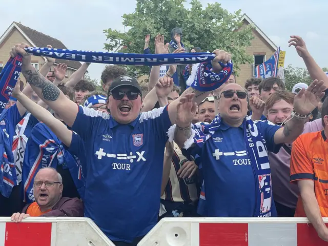 Ipswich fans at Portman Road