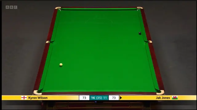 Kyren Wilson flukes a black