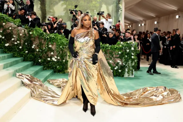 Serena Williams attends The 2024 Met Gala Celebrating "Sleeping Beauties: Reawakening Fashion" at The Metropolitan Museum of Art on May 06, 2024 in New York City