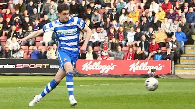 Harrison Biggins scores Doncaster Rovers' second goal