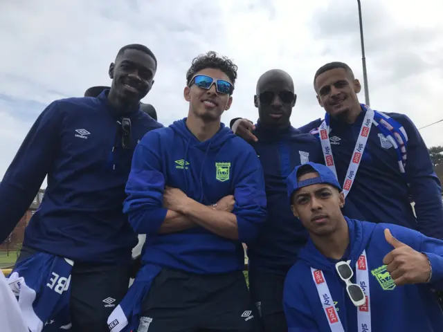 Axel Tuanzebe, Jeremy Sarmiento, Sone Aluko, Ali Al-Hamadi and Omari Hutchinson