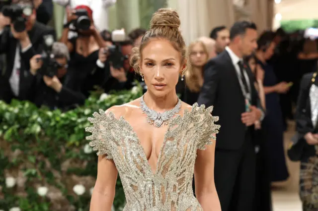 Jennifer Lopez attends The 2024 Met Gala Celebrating "Sleeping Beauties: Reawakening Fashion" at The Metropolitan Museum of Art on May 06, 2024 in New York City